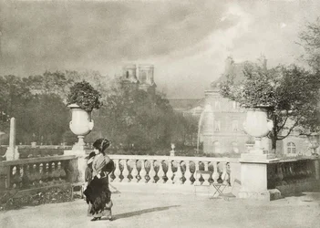 Vrouw in de Luxemburgse tuinen